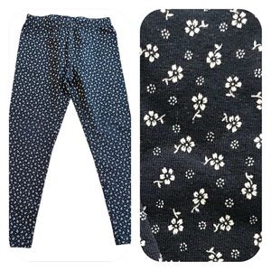 6x Polo by Ralph Lauren Blue Leggings with White Floral Accents